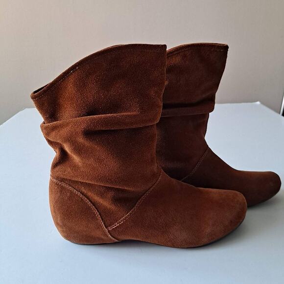 Steve Madden Women's Dark Cinnamon Suede Slouchy Ankle Boots - Size 7 - Picture 7 of 12